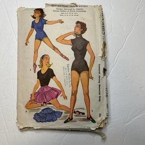 McCalls Vintage‎ Leotard and Skirt Pattern #1776 Size 14 Misses